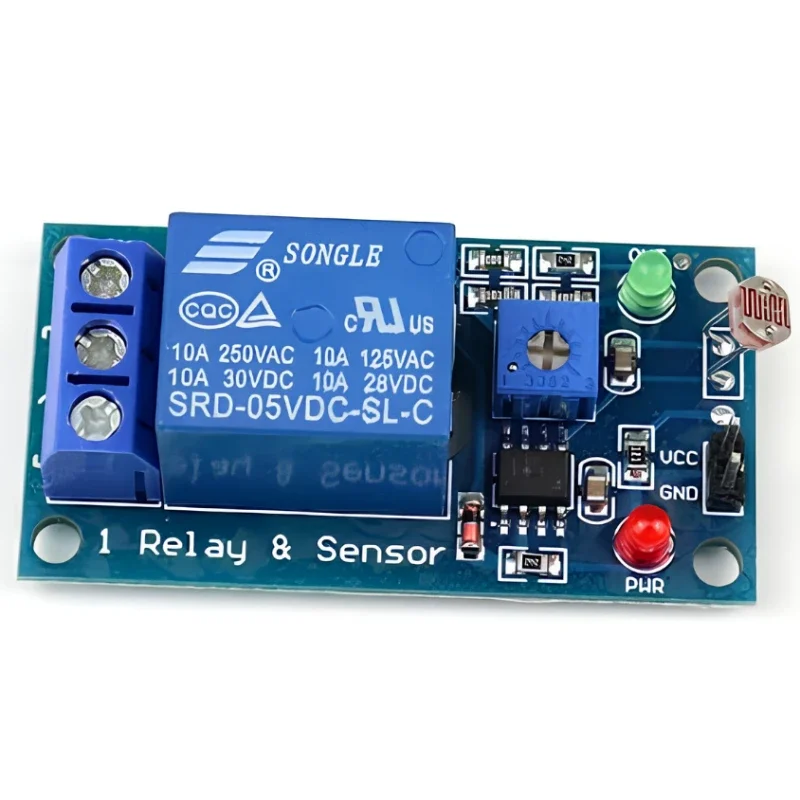 وحدة ريليه حساس الضوء / LDR Photoresistor 5V Relay Module Light Detection Switch