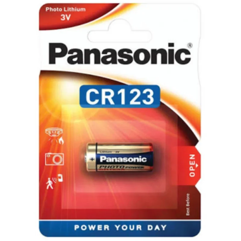 بطارية باناسونيك ليثيوم  CR123A /  Panasonic CR123A Lithium Battery