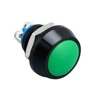 زر ضغط قبة اخضر دائري الشكل / ROUNDED GREEN COLOR DOME PUSH BUTTON 12MM