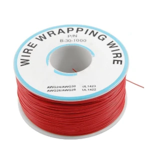 سلك نحاسي احمر خط واحد / 30AWG Pure Copper Single Core Wire red