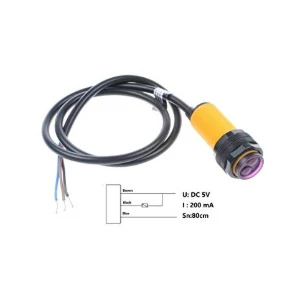 مستشعر عائق بالأشعة تحت الحمراء / E18-D80NK Infrared Obstacle Sensor