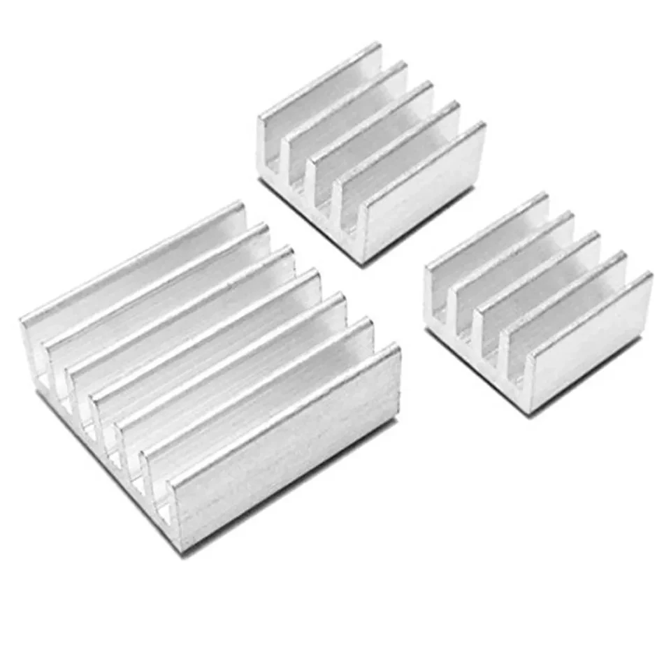 مجموعة مبردات ألمنيوم 3 قطع لراسبيري / Heat Sink Set 3pcs Aluminum for RASPBERRY PI