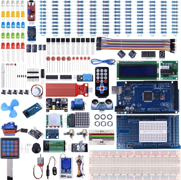 حقيبه اردوينو ميجا التعليميه / The Most Complete Mega 2560 Starter Kit