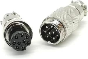 مقبس موصل معدني 9 دبوس ذكر سلك انثى سلك / GX16 9Pin Aviation Plug Male &Female Metal Wire Connector Plug Socket